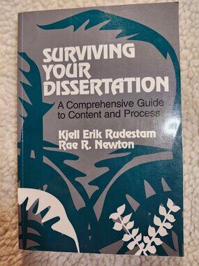 Surviving Your Dissertation Rudestam Newton Paperback 1992 SAGE Guide Academic